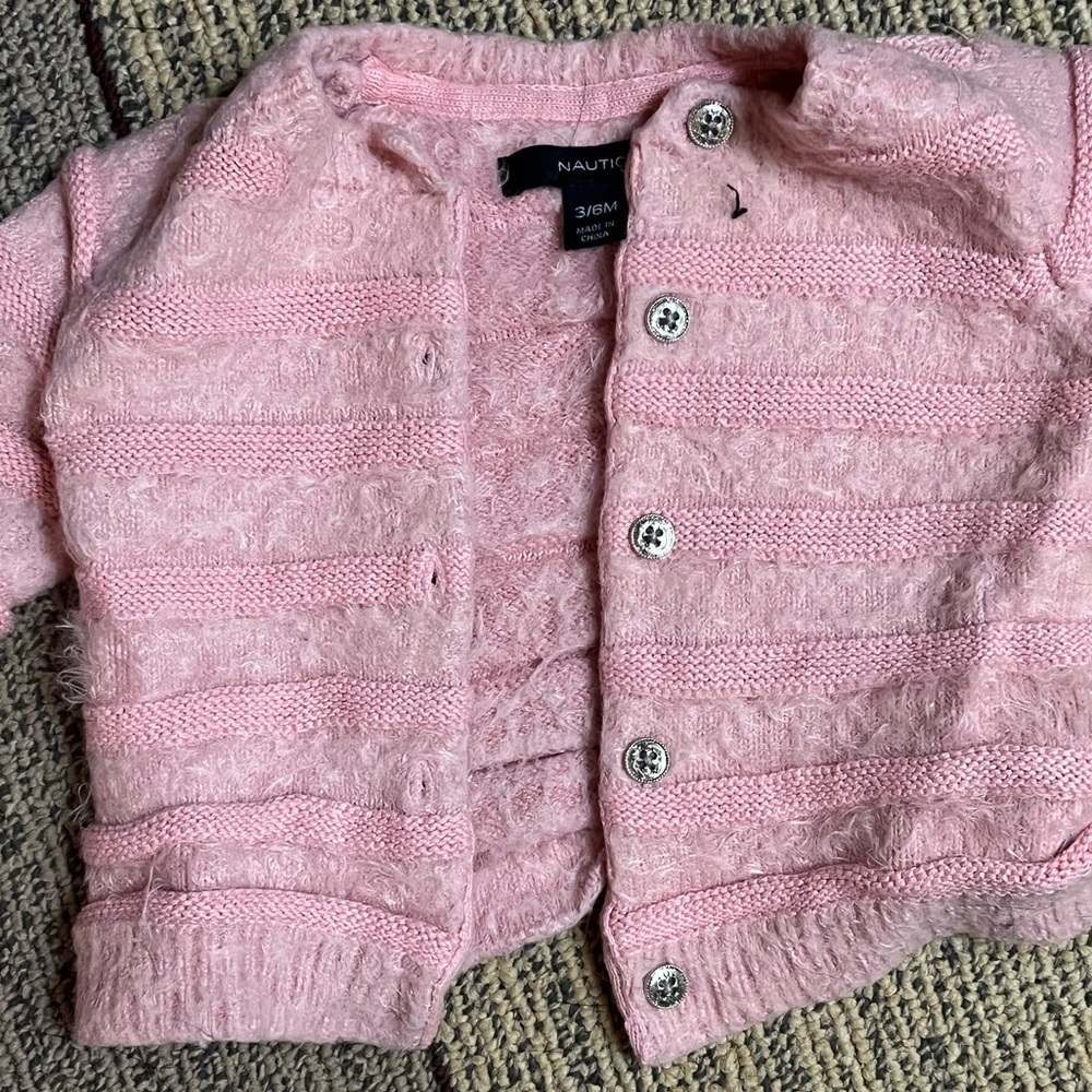 Soft, cozy and cute Nautica baby sweater!